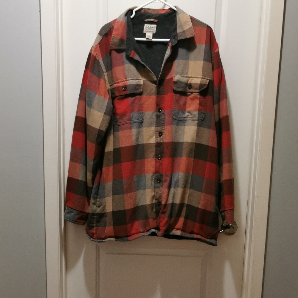 L.L. Bean Multicolor Plaid Shirt Jacket